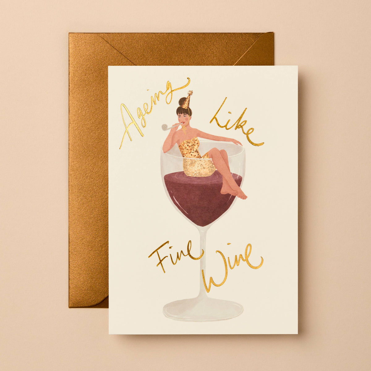 Birthday Foil Greeting Card | Eco-Friendly, Illustrated