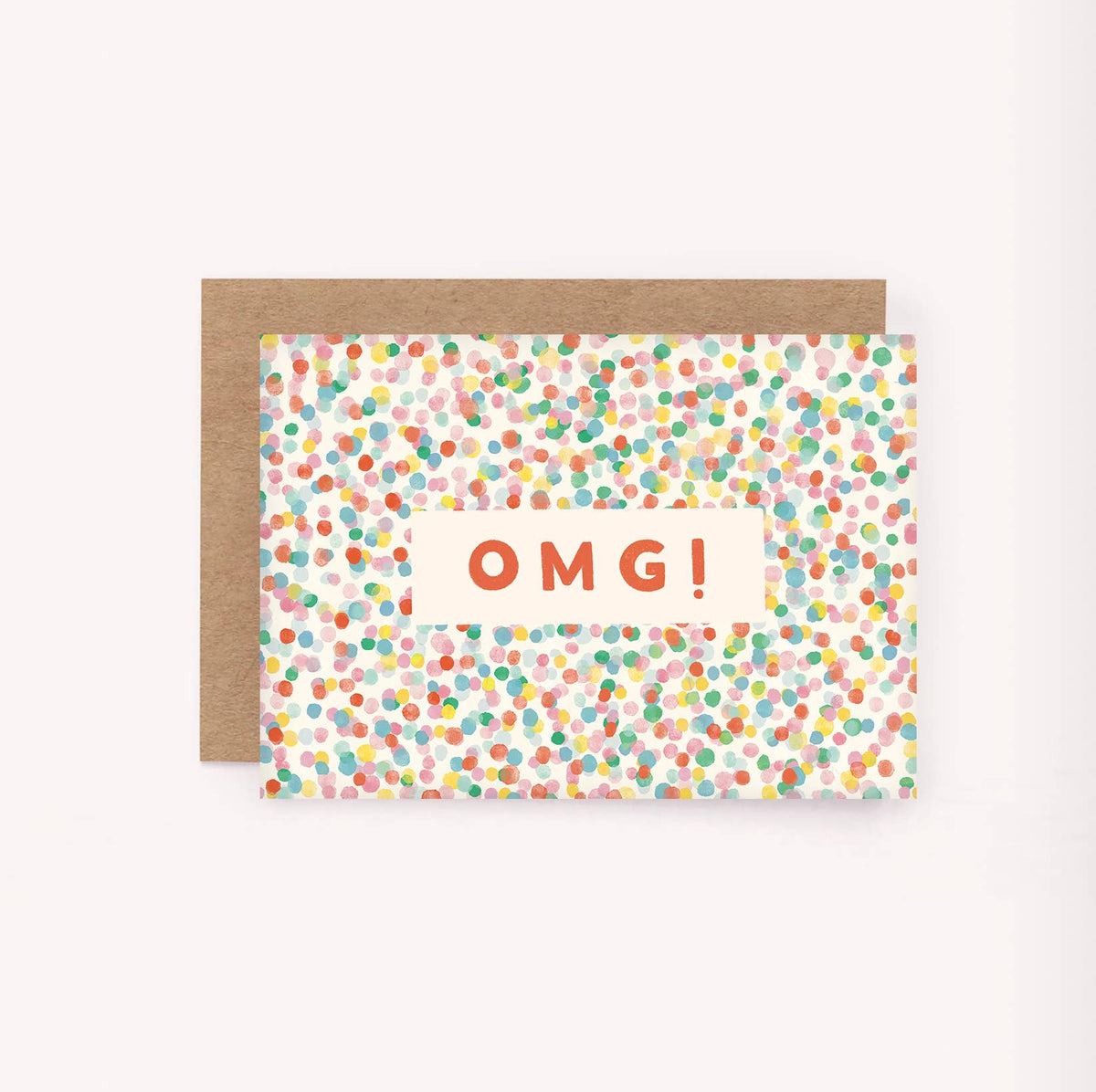OMG Confetti Mini Card - Cute Mini Celebration Greeting Card