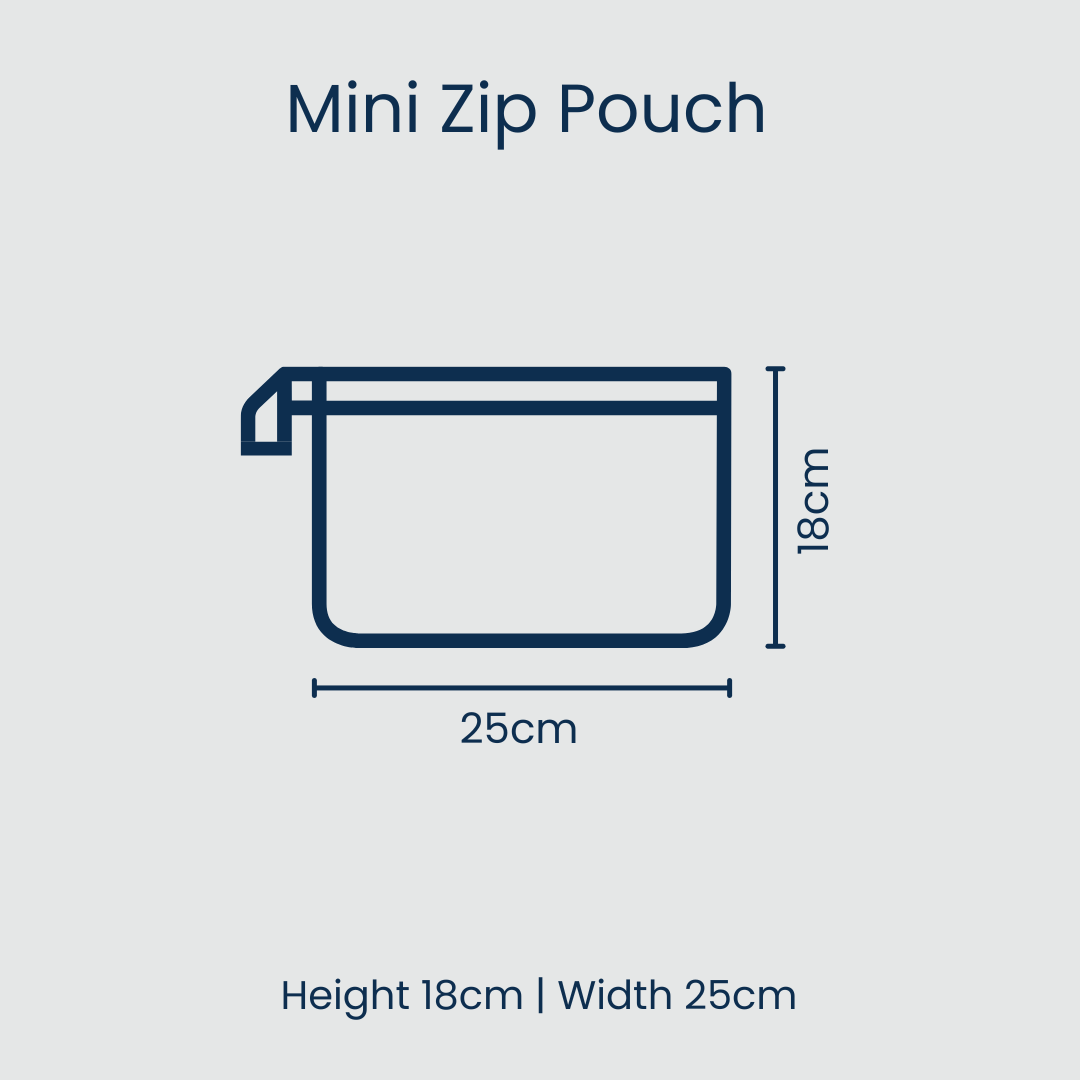 Mini Zip Pouch – Yellow Polka Dot