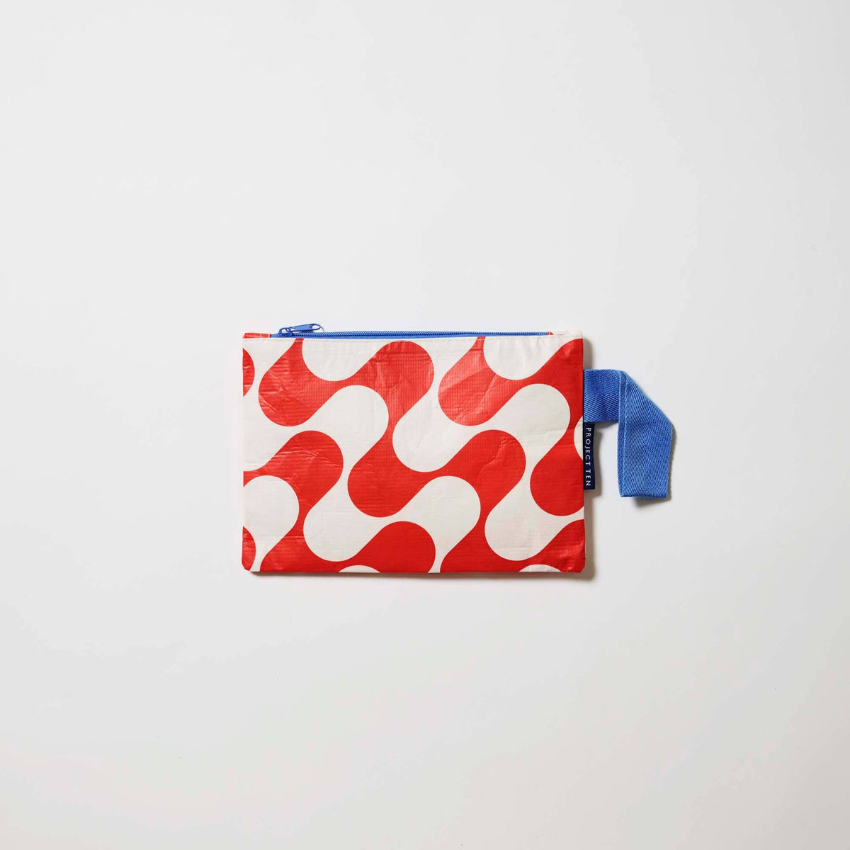 Mini Zip Pouch – Red Ripple