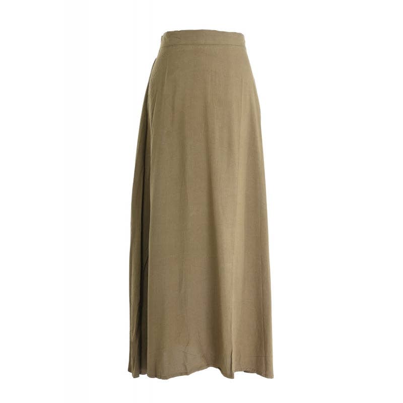 Long Flowing Elastic Summer Skirt Viscose 66086