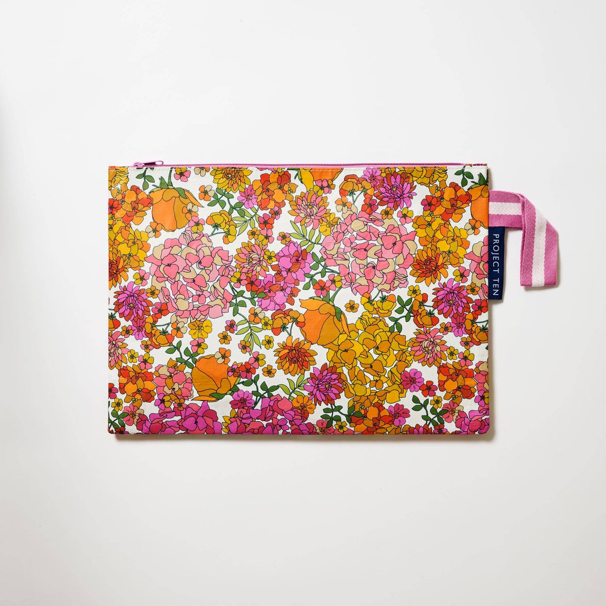 Large Zip Pouch – Hydrangea