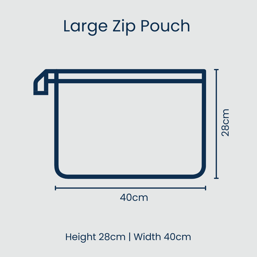 Large Zip Pouch – Hydrangea