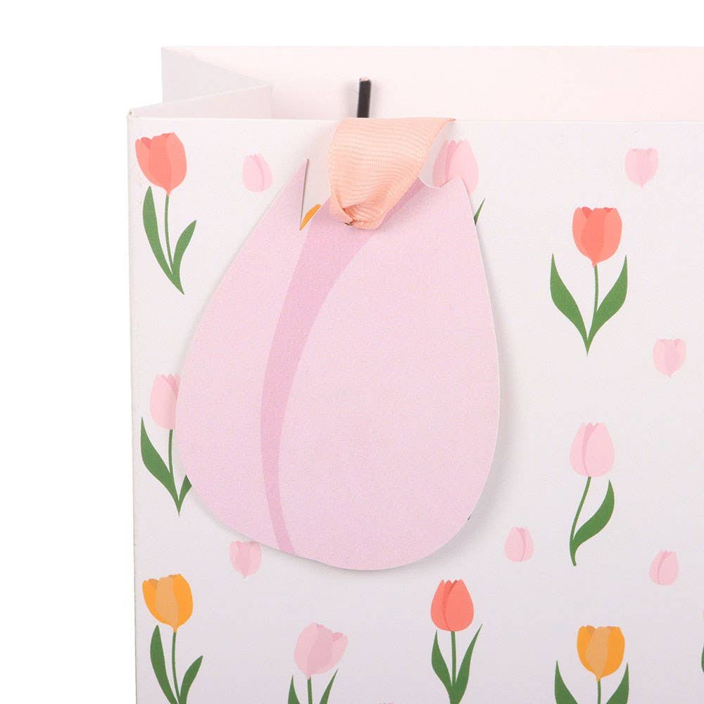Tulip Print Gift Bag 23cm