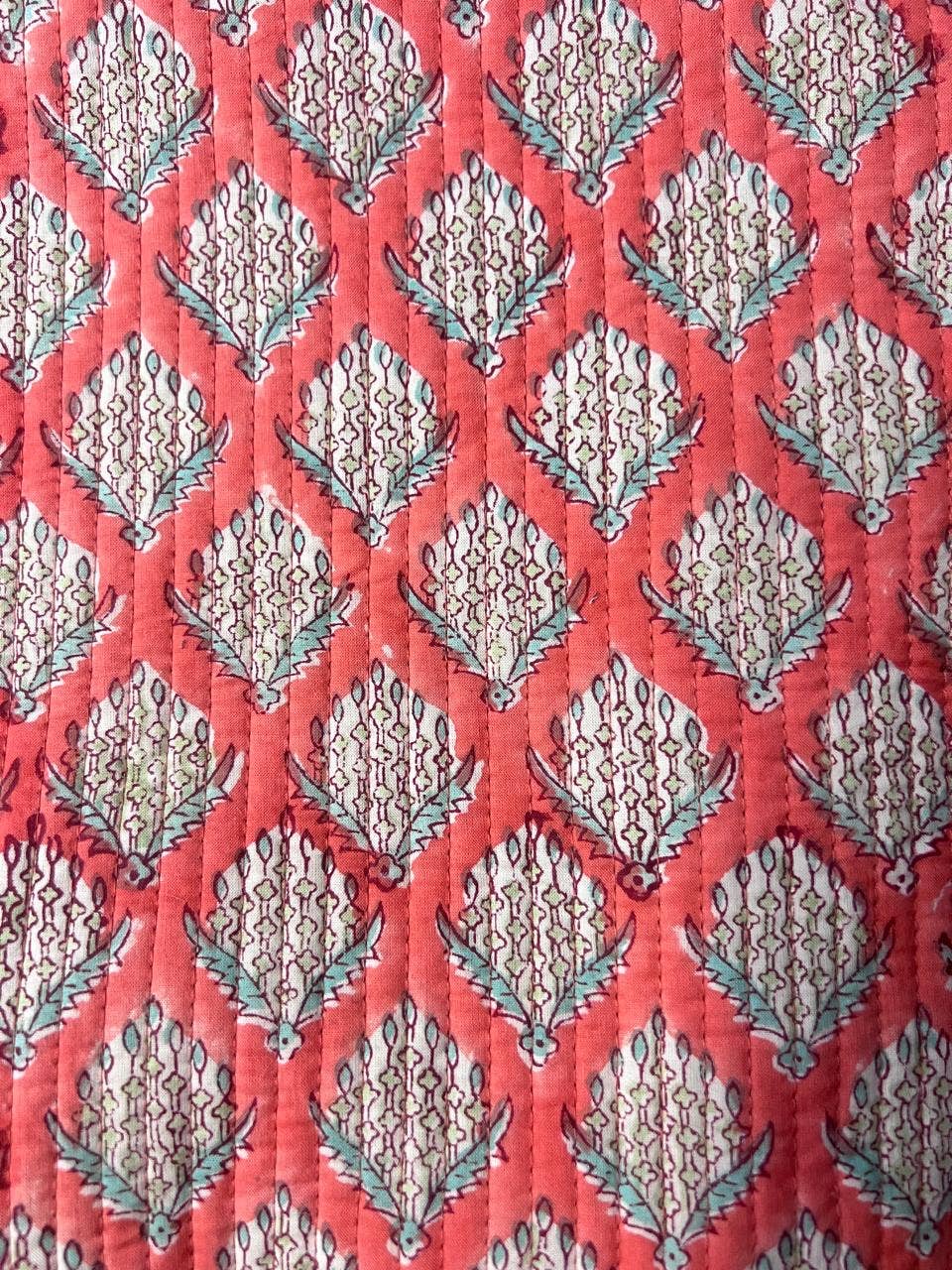 Quilted Laptop Bag - Salmon Floral