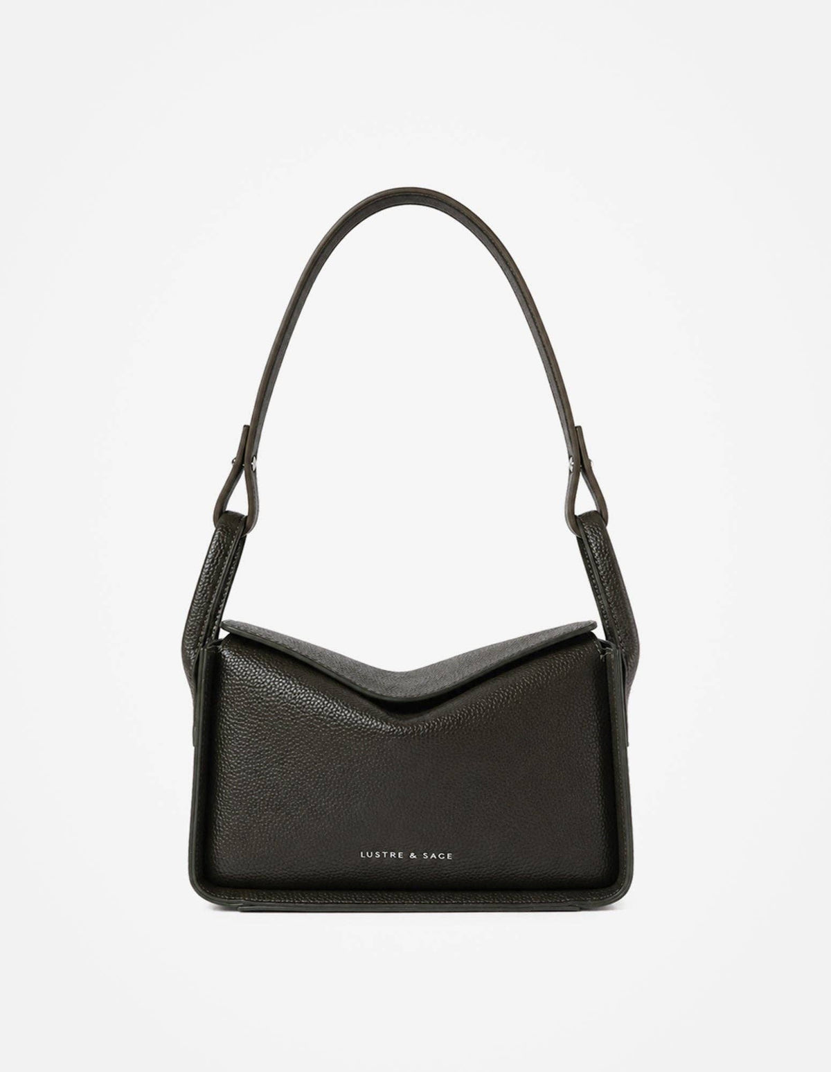 Jesselle Curve Shoulder Bag in Olive