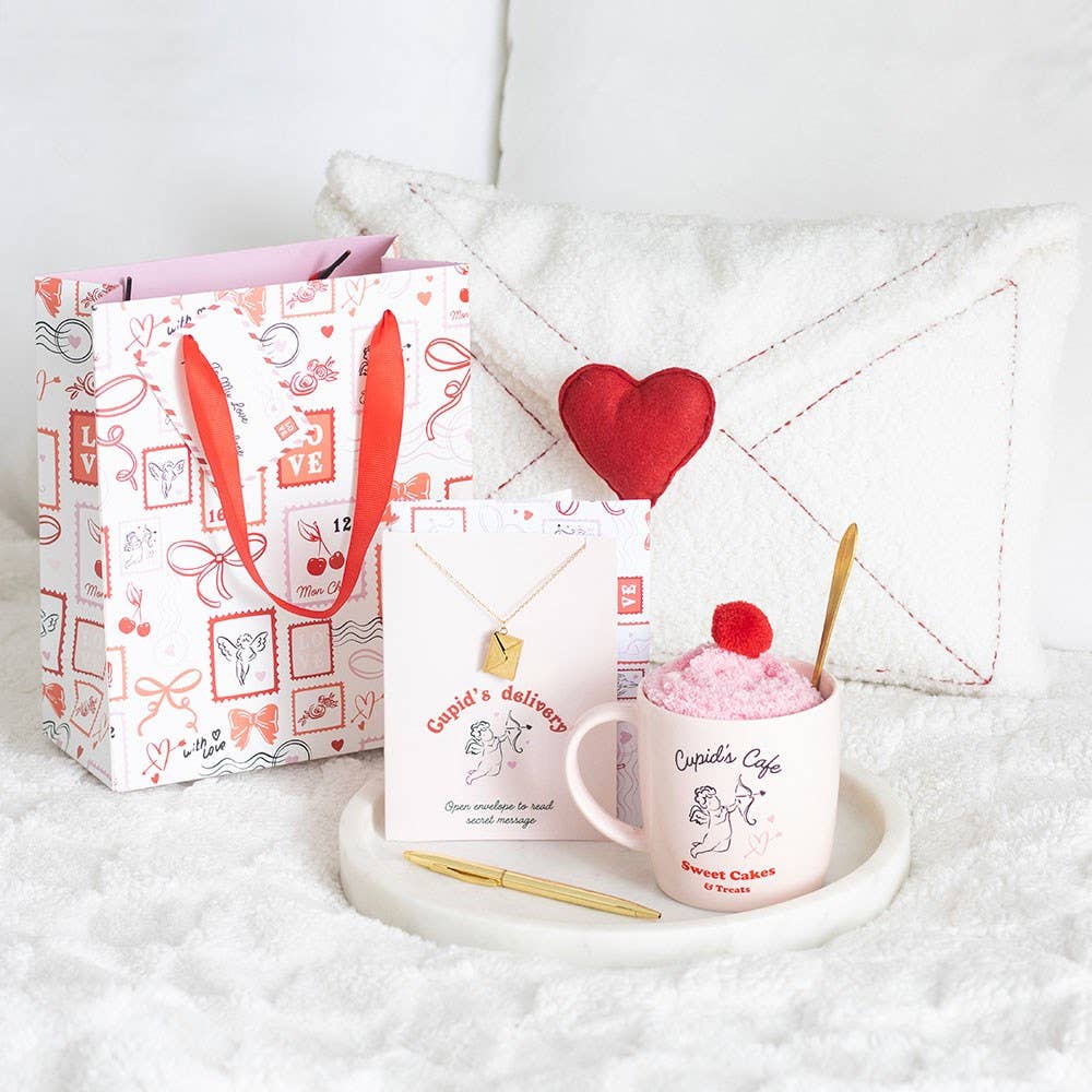Valentine Postage Stamp Print Gift Bag 23cm