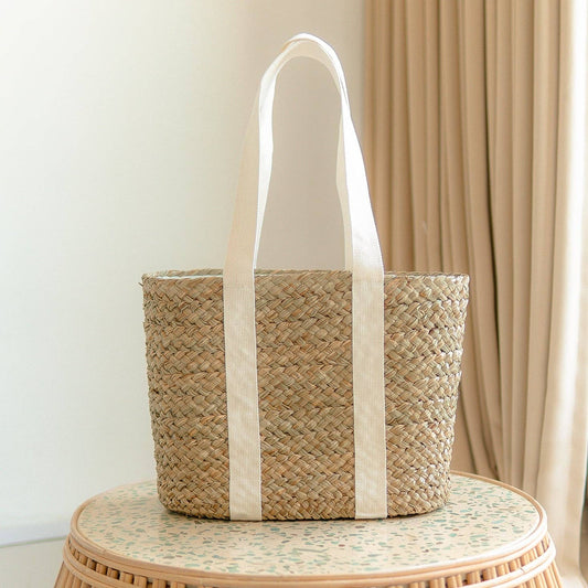Isla Tote Bag – Handwoven Water Hyacinth Market Tote