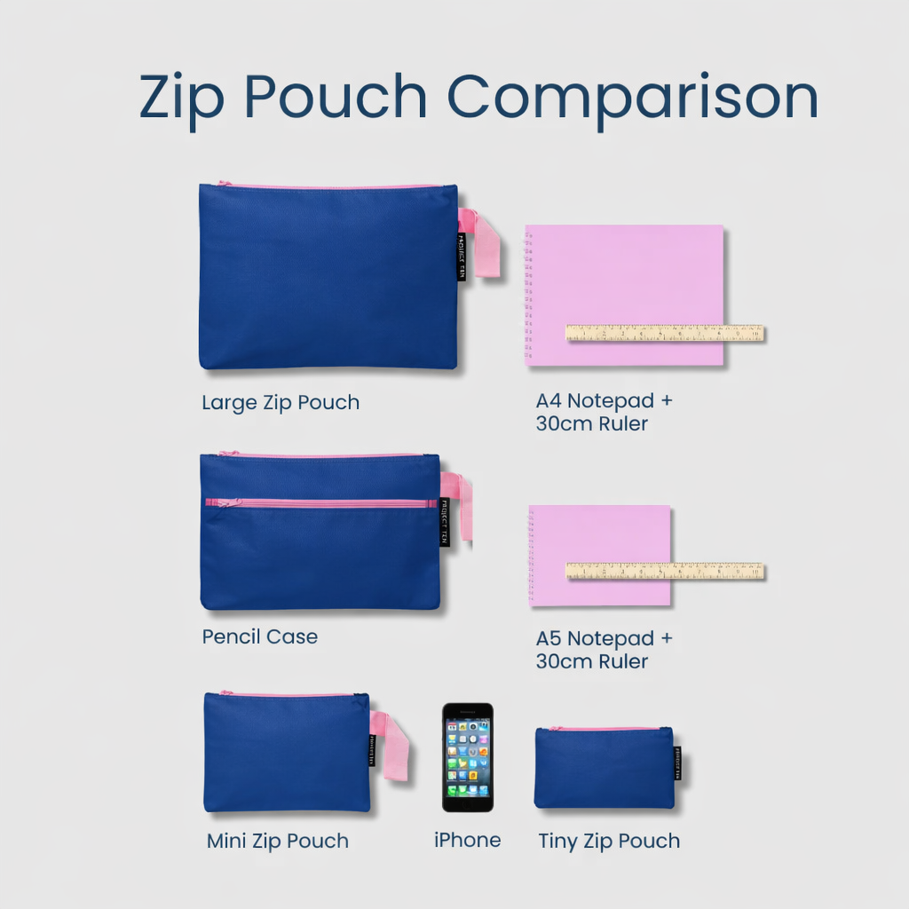 Large Zip Pouch – Hydrangea