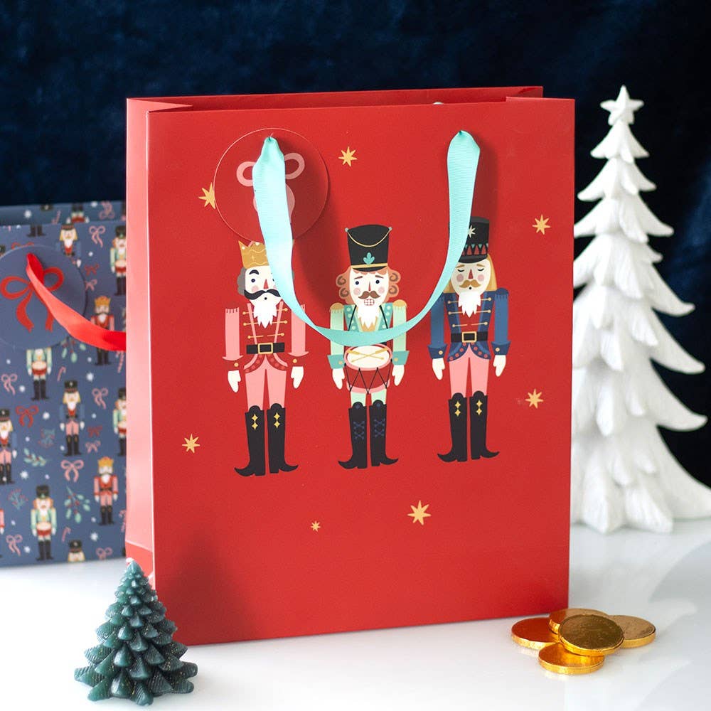 Red Nutcracker Gift Bag 33cm