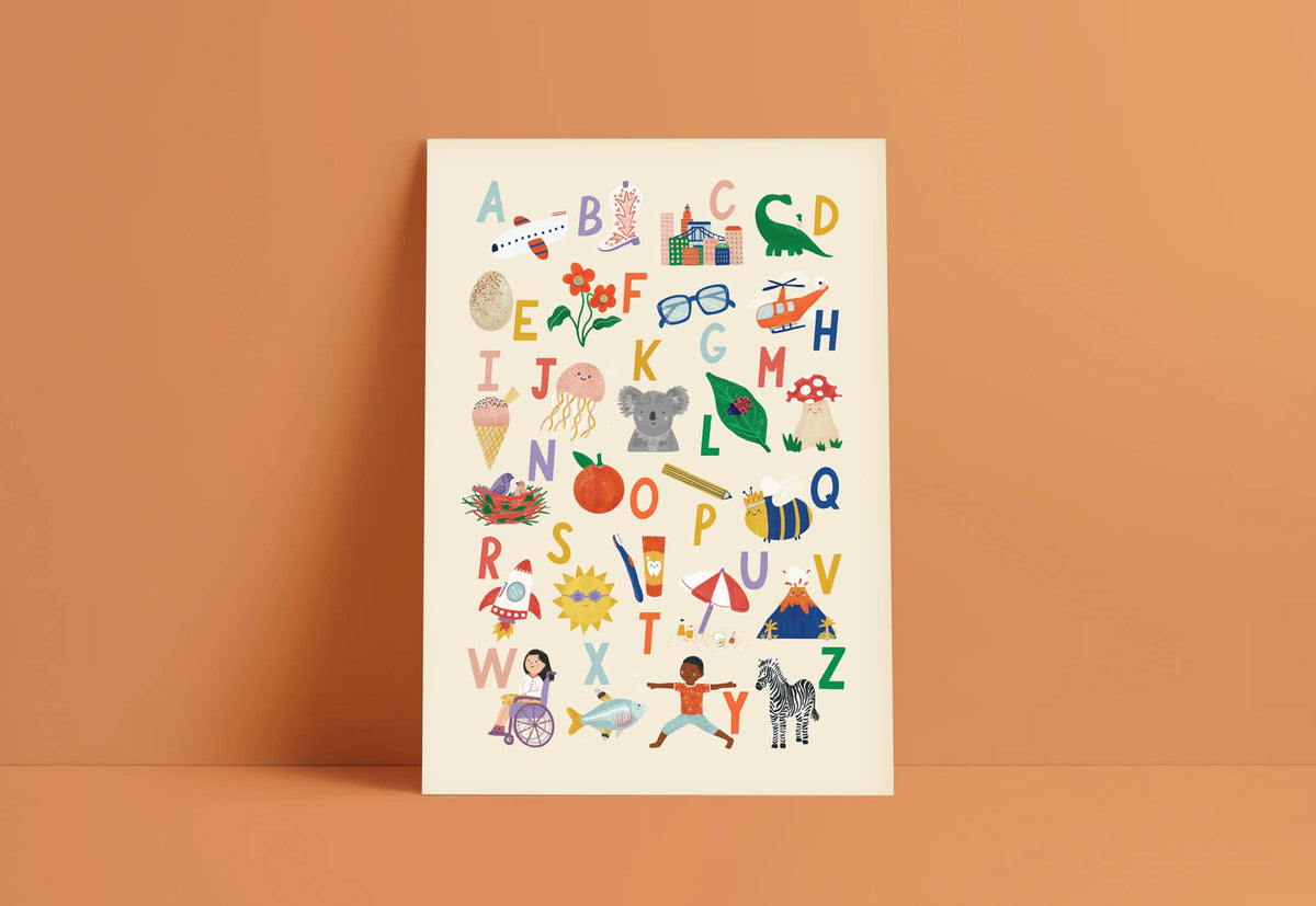 Alphabet Print - Modern Educational Kid's Wall Art