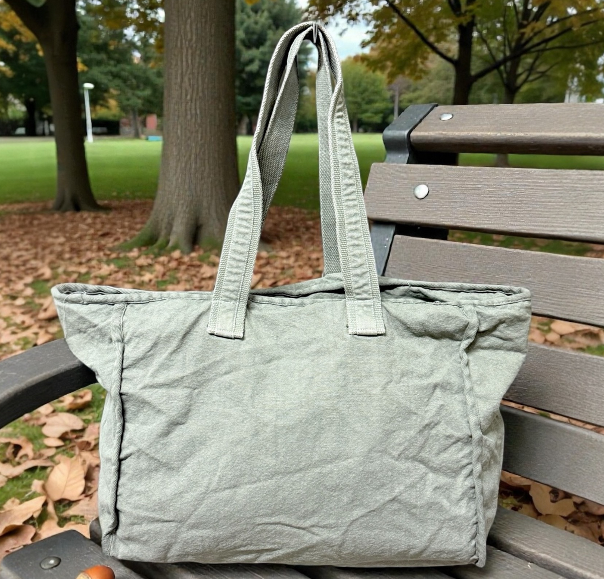 Sage Green Canvas 50 (W) X35 (H) X16 (D) cm