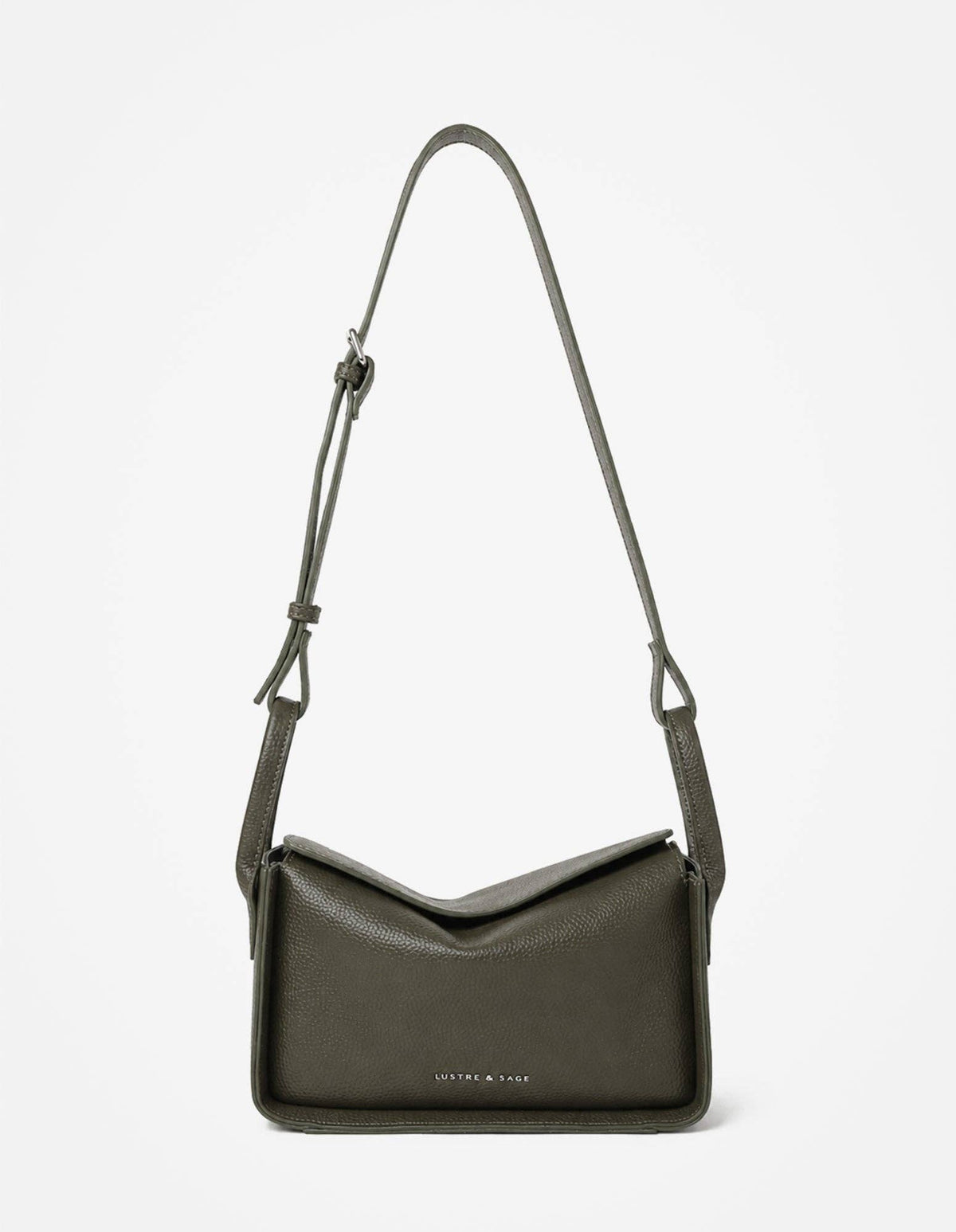Jesselle Curve Shoulder Bag in Olive