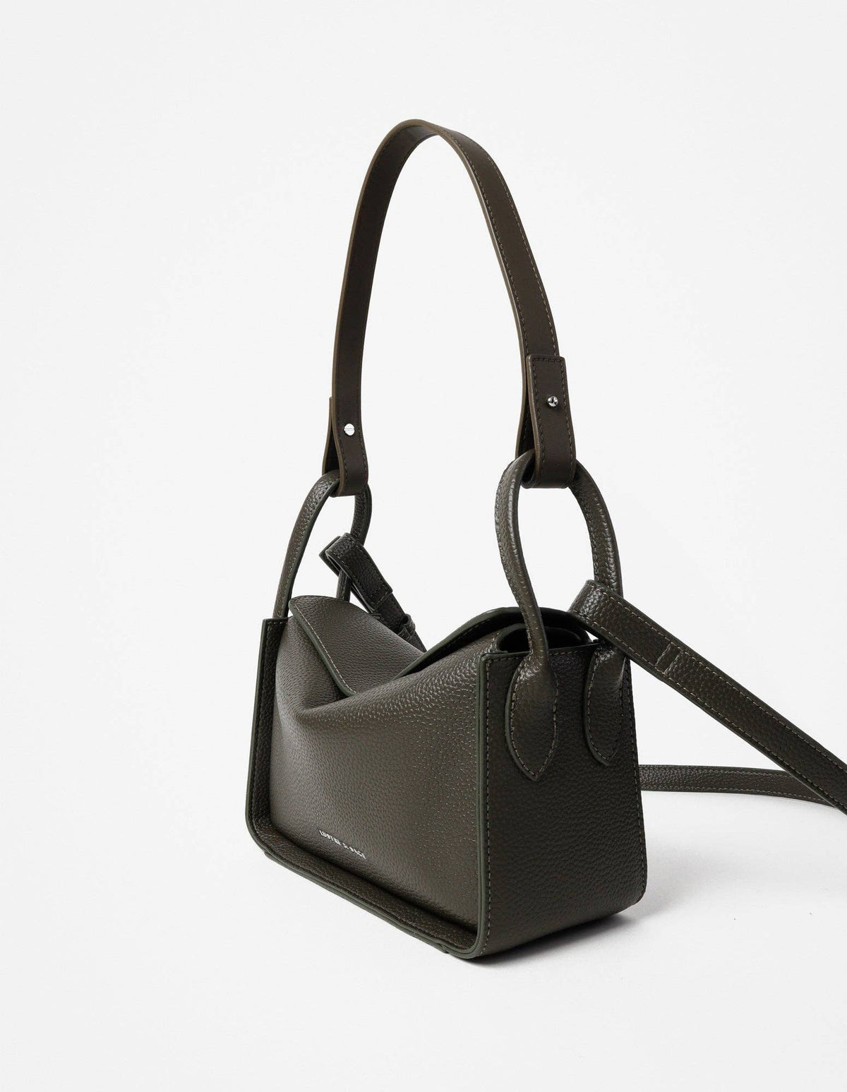 Jesselle Curve Shoulder Bag in Olive