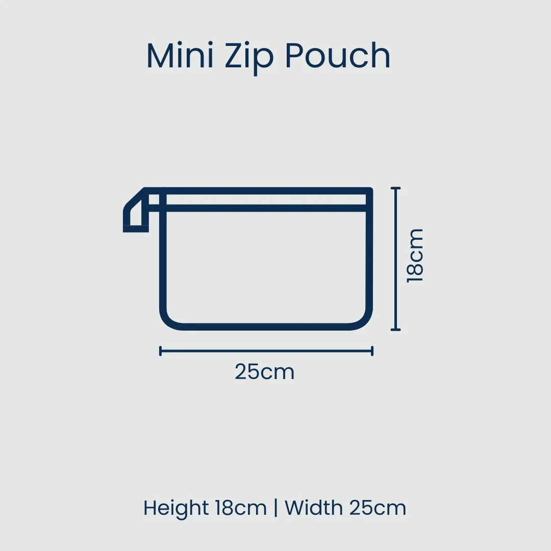 Mini Zip Pouch - Coral
