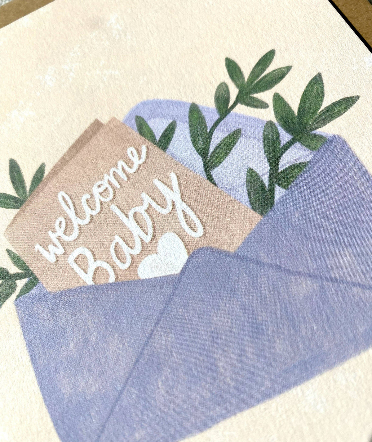 Welcome Baby Card - New Baby Card | Gender Neutral Baby Card