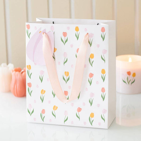 Tulip Print Gift Bag 23cm