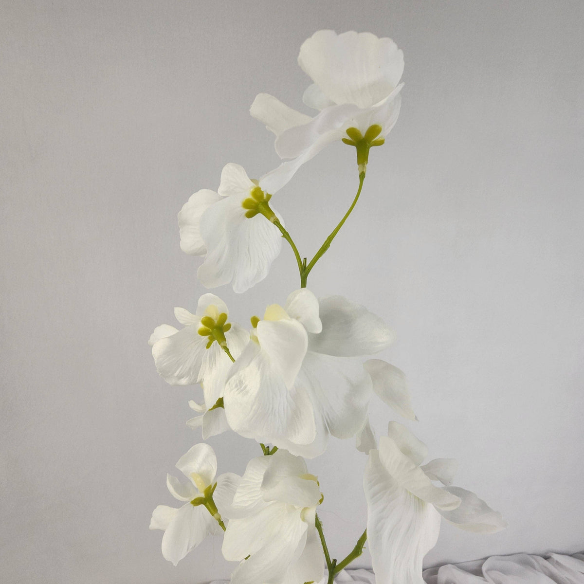 White Sweet Pea Spray- Realistic Artificial Flowers