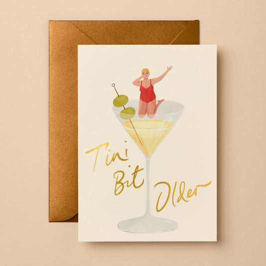 Minimal Gold Foil Birthday Card | Modern Sustainable Style