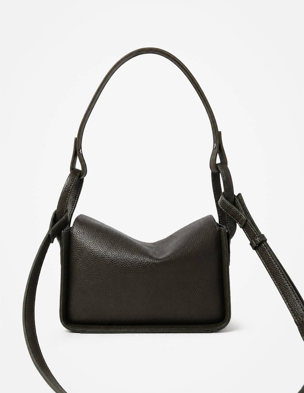 Jesselle Curve Shoulder Bag in Olive
